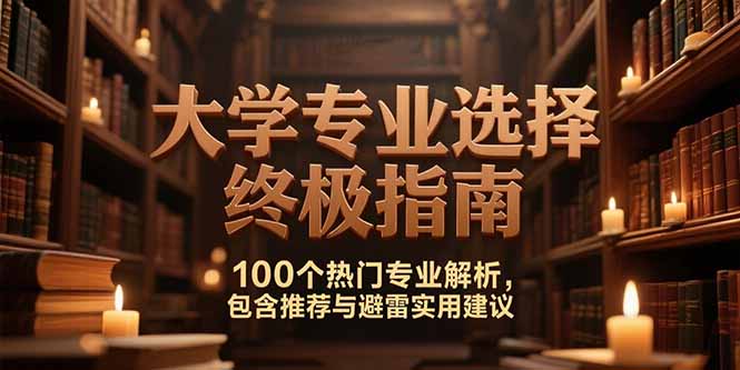 付费文：大学专业选择终极指南,100个热门专业解析,包含推荐与避雷实用建议 - 创享网-创享网