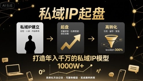 私域IP起盘，私域ip建立、起盘、高转化，打造年入千万的私域ip模型 - 创享网-创享网