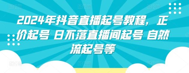 2024年抖音直播起号教程，正价起号 日不落直播间起号 自然流起号等 - 创享网-创享网