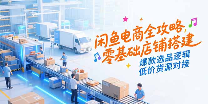 闲鱼电商全攻略，零基础店铺搭建，爆款选品逻辑，低价货源对接 - 创享网-创享网
