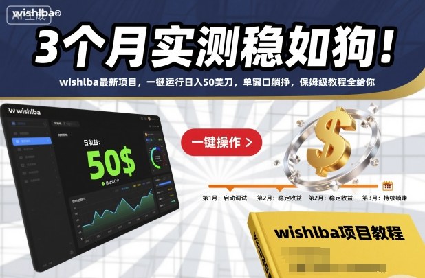 3个月实测稳如狗！wishlba最新项目，一键运行日入50美刀，单窗口躺挣，保姆级教程全给你【揭秘】-创享网