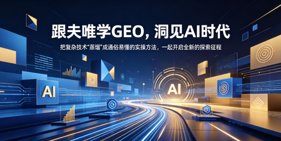 跟夫唯学GEO，洞见AI时代，把复杂技术“蒸馏”成通俗易懂的实操方法，一起开启全新的探索征程 - 创享网-创享网