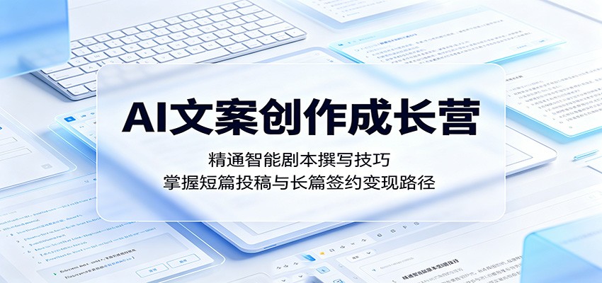 AI文案创作成长营：精通智能剧本撰写技巧，掌握短篇投稿与长篇签约变现路径 - 创享网-创享网