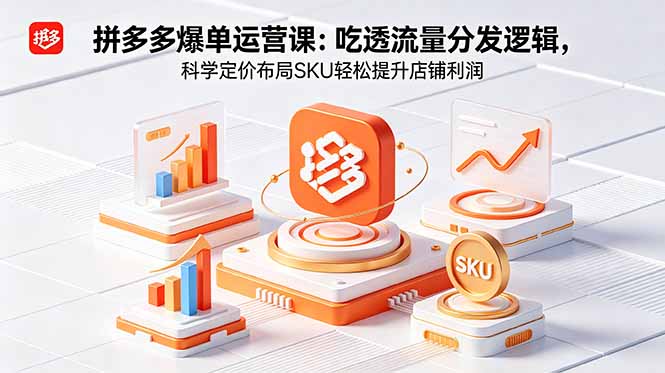 拼多多爆单运营实战课：吃透流量分发逻辑，科学定价布局SKU轻松提升店铺利润-创享网