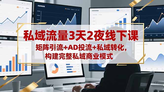 私域流量3天2夜线下课，矩阵引流+AD投流+私域转化，构建完整私域商业模式-创享网