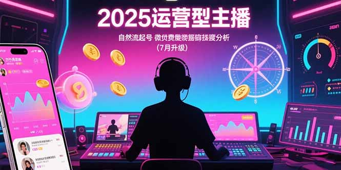 2025运营型主播：自然流起号，微付费投放技巧，罗盘数据深度解析(7月更新 - 创享网-创享网