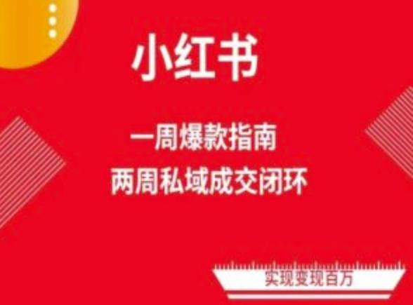 爆款小红书免费流量体系课程(两周变现)，小红书电商教程 - 创享网-创享网