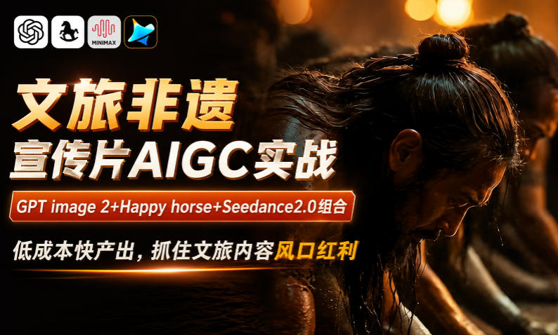 文旅非遗宣传片AIGC实战，GPT image 2+Happy horse+Seedance2.0组合，低成本快产出，抓住文旅内容风口红利-创享网