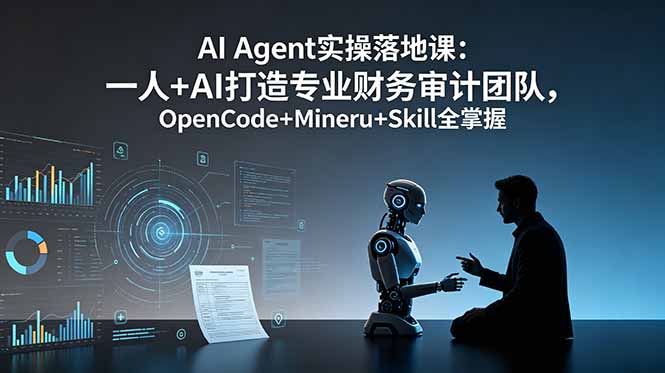 AI Agent实操落地课：一人+AI打造专业财务审计团队，OpenCode+Mineru+Skill全掌握-创享网