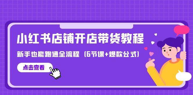 (9883期)最新小红书店铺开店带货教程，新手也能跑通全流程(6节课+爆款公式) - 创享网-创享网