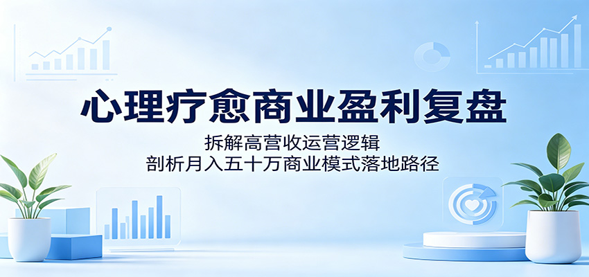 心理疗愈商业盈利复盘：拆解高营收运营逻辑，剖析月入五十万商业模式落地路径-创享网