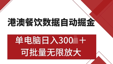 港澳数据全自动掘金，单电脑日入5张，可矩阵批量无限操作【仅揭秘】 - 创享网-创享网
