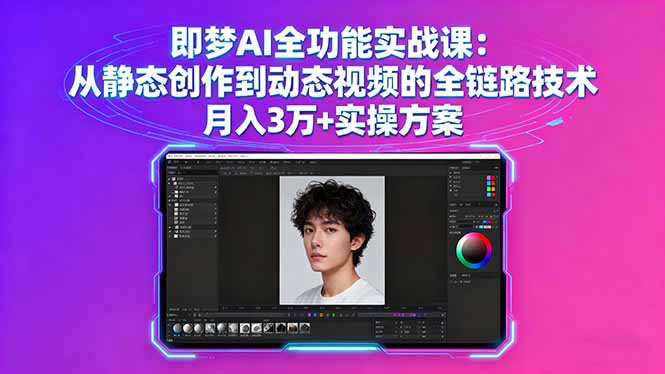 即梦AI全功能实战课：从静态创作到动态视频的全链路技术 月入3万+实操方案 - 创享网-创享网