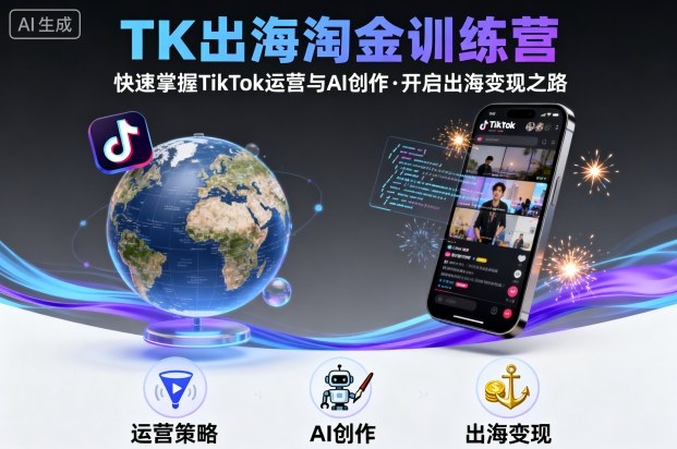 TK出海淘金训练营，助你快速掌握TikTok运营与AI创作，开启出海变现之路 - 创享网-创享网