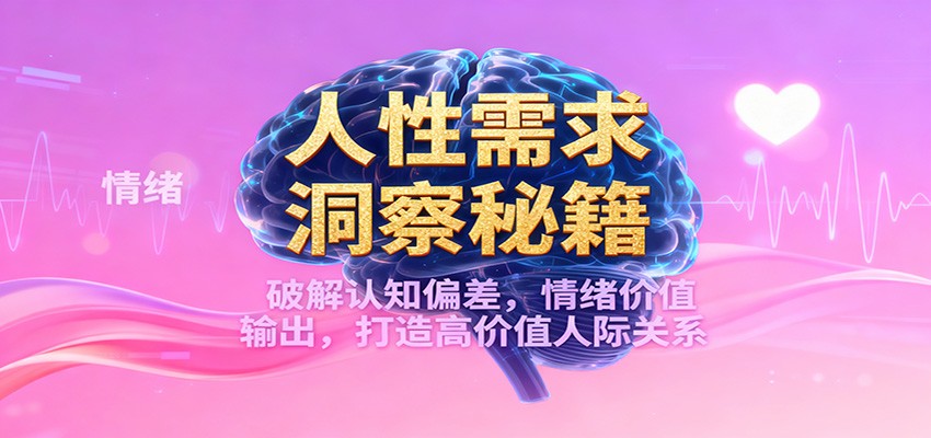 人性需求洞察秘籍，破解认知偏差，情绪价值输出，打造高价值人际关系 - 创享网-创享网