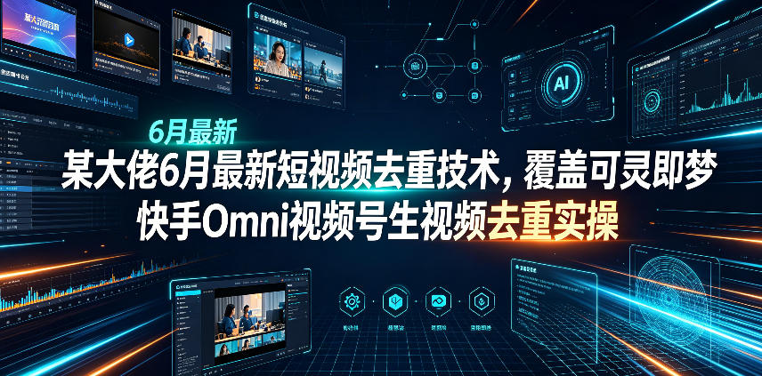某大佬6月最新短视频去重技术，覆盖可灵即梦快手Omni视频号生视频去重实操 - 创享网-创享网