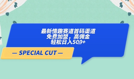 【轻云】最新情趣赛道首码渠道，免费加盟，高佣金，轻松日入5张+ - 创享网-创享网