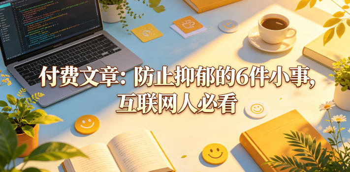 付费文章：防止抑郁的6件小事，互联网人必看！-创享网