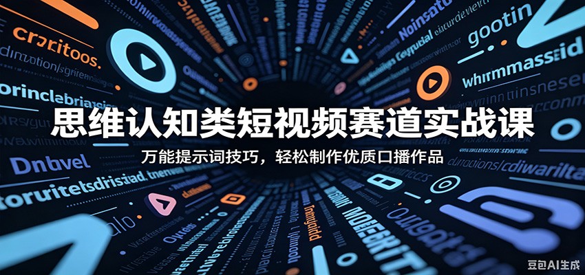 思维认知类短视频赛道实战课：万能提示词技巧，轻松制作优质口播作品-创享网