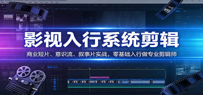 影视系统剪辑，商业短片、意识流、叙事片实战，零基础入行做专业剪辑师-创享网