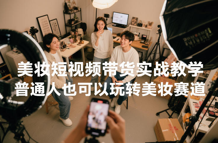 美妆短视频带货实战教学，普通人也可以玩转美妆赛道 - 创享网-创享网