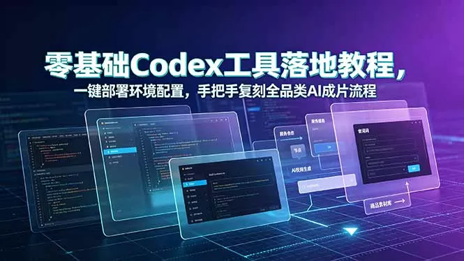 零基础Codex工具落地教程，一键部署环境配置，手把手复刻全品类AI成片流程 - 创享网-创享网