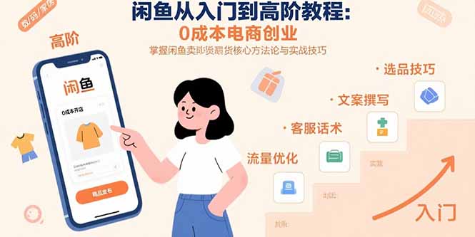 闲鱼从入门到高阶教程：0成本电商创业，掌握闲鱼卖货核心方法论与实战技巧 - 创享网-创享网
