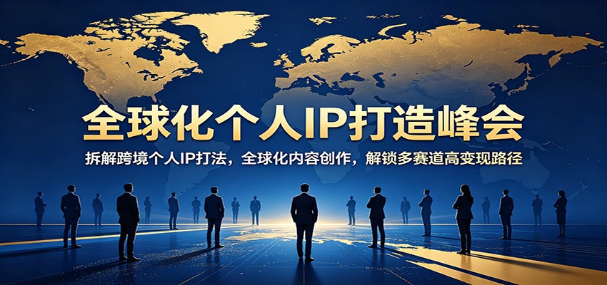 全球化个人IP打造峰会：拆解跨境个人IP打法，全球化内容创作，解锁多赛道高变现路径 - 创享网-创享网