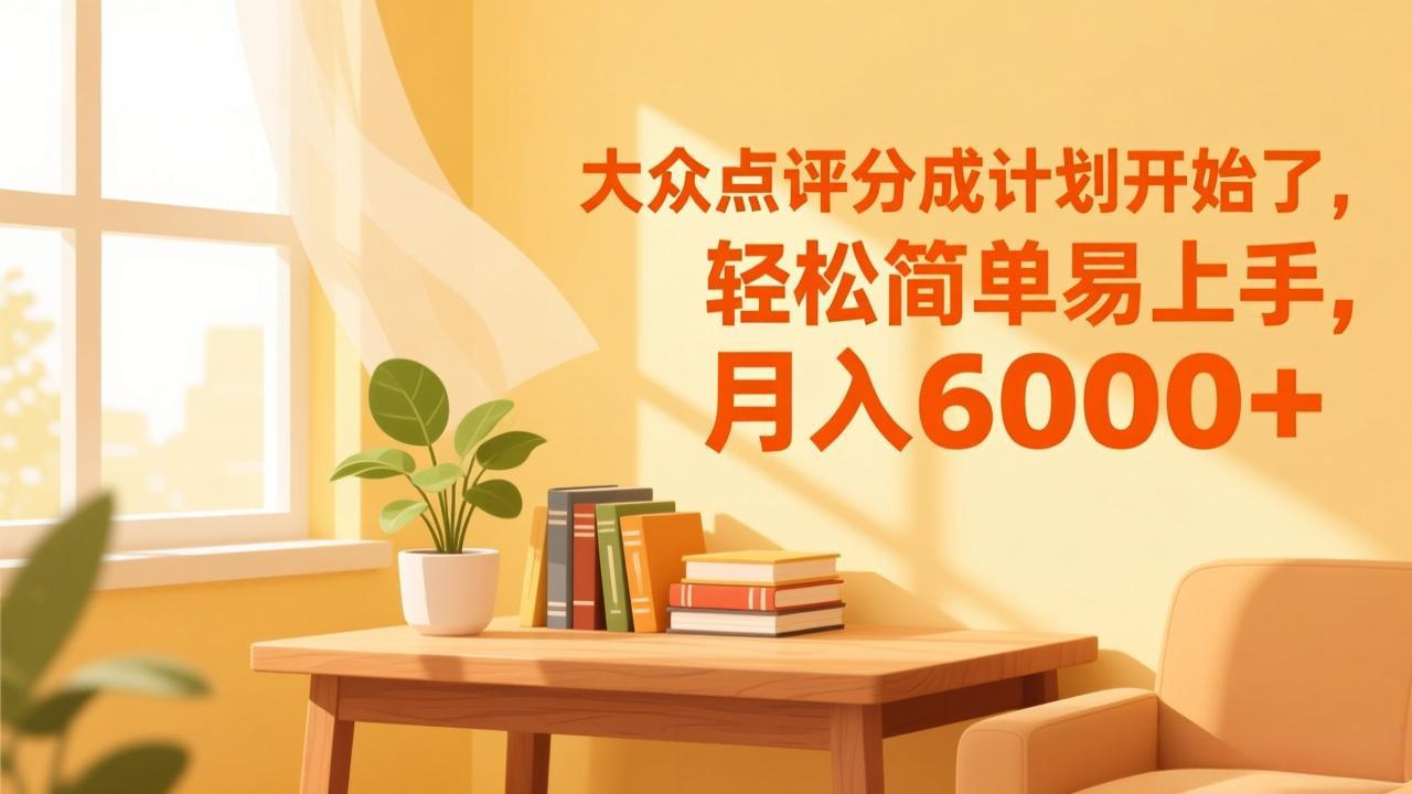 大众点评分成计划开始了，轻松简单易上手，月入6000+-创享网