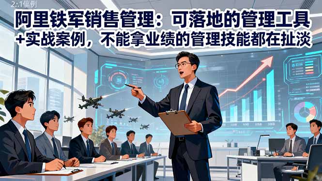 阿里铁军销售管理:可落地的管理工具+实战案例,不能拿业绩的管理都在扯淡-创享网