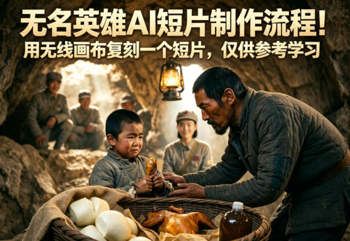 无名英雄AI短片制作流程！用无线画布复刻一个短片，仅供参考学习-创享网