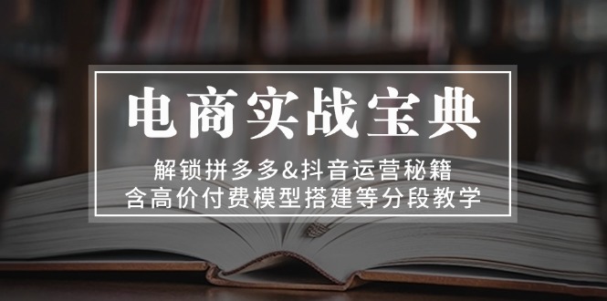 电商实战宝典 解锁拼多多&抖音运营秘籍 含高价付费模型搭建等分段教学 - 创享网-创享网