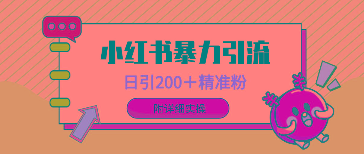 (9582期)小红书暴力引流大法，日引200＋精准粉，一键触达上万人，附详细实操 - 创享网-创享网