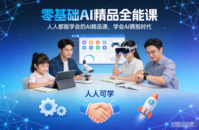 零基础AI精品全能课,人人都能学会的AI精品课,学会AI拥抱时代-创享网