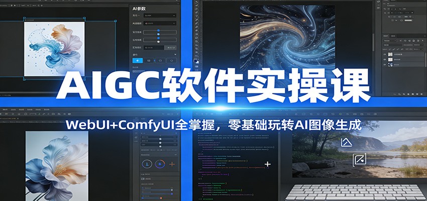 AIGC软件实操课：WebUI+ComfyUI全掌握，零基础玩转AI图像生成 - 创享网-创享网