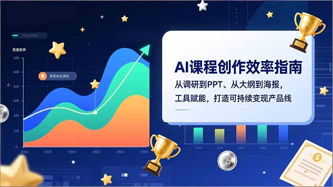 AI课程创作效率指南，从调研到PPT、从大纲到海报，工具赋能，打造可持续变现产品线-创享网