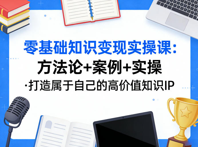 零基础知识变现实操课，方法论+案例+实操，打造属于自己的高价值知识IP-创享网