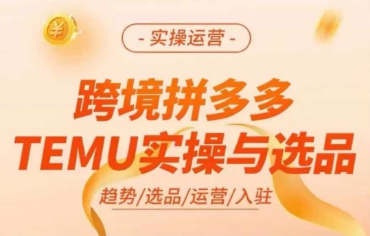 跨境拼多多TEMU实操与选品，多多temu跨境选品运营实操 - 创享网-创享网