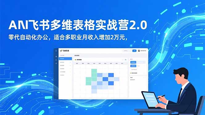 AI+飞书多维表格实战营2.0:零代码自动化办公,适合多职业月收入增加2万元-创享网