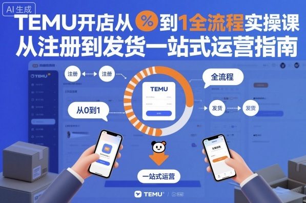 TEMU开店从0到1全流程实操课，从注册到发货一站式运营指南-创享网