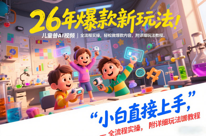 26年爆款新玩法，儿童科普AI视频，全流程实操，轻松做爆款内容，小白直接上手，附详细玩法教程 - 创享网-创享网