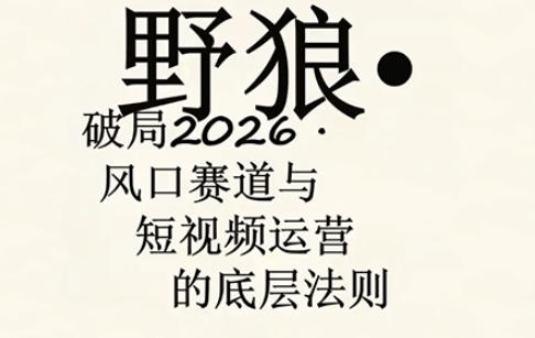 野狼团队·多平台实操运营课，覆盖AI口播、服装、好物、漫剪等热门玩法(更新4月)-创享网