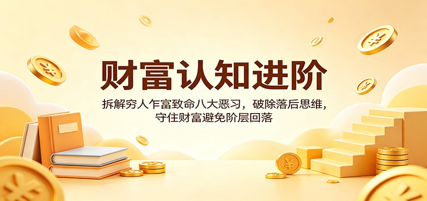 财富认知进阶：拆解穷人乍富致命八大恶习，破除落后思维，守住财富避免阶层回落 - 创享网-创享网