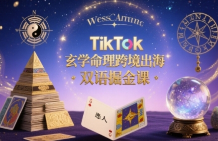 TikTok玄学命理跨境出海双语掘金课，手把手教你用命理知识精准直击海外用户痛点 - 创享网-创享网