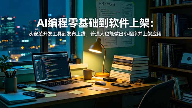 AI编程零基础到软件上架：从安装开发工具到发布上线，普通人也能做出小程序并上架应用商店-创享网