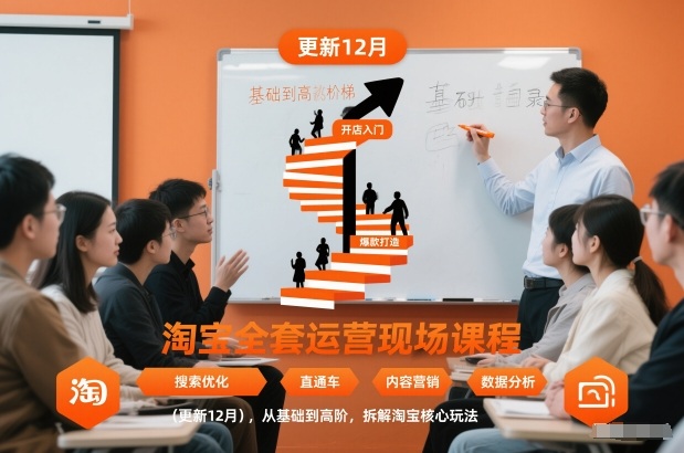 淘宝全套运营现场课程(更新26年1月)，从基础到高阶，拆解淘宝核心玩法-创享网