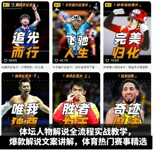 体坛人物解说全流程实战教学，爆款解说文案讲解，体育热门赛事精选 - 创享网-创享网