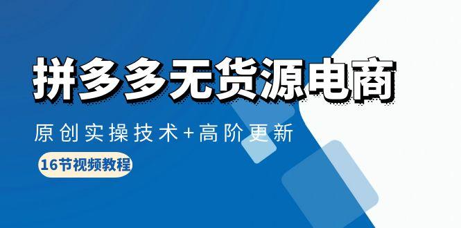 (10015期)拼多多无货源电商，原创实操技术+高阶更新(16节视频教程) - 创享网-创享网