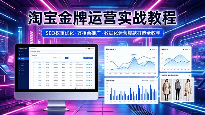 2026 淘宝金牌运营实战教程，SEO权重优化万相台推广，数据化运营爆款打造全教学-创享网