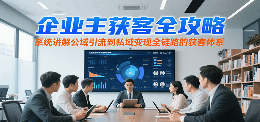 企业主获客全攻略，系统讲解公域引流到私域变现全链路的获客体系 - 创享网-创享网